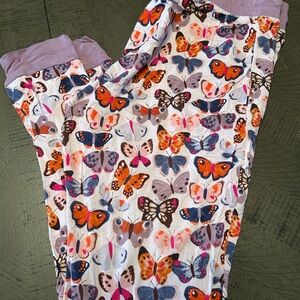 Little Sleepies Butterfly Print Pajama Pants - Purple and Orange